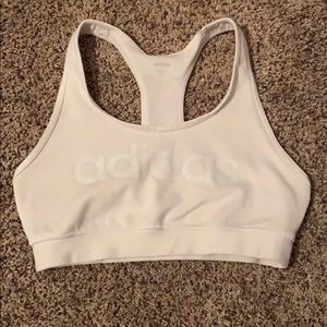 white medium adidas sports bra